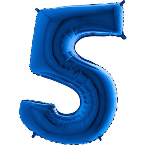 Balão Número 5 Azul 